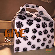 X-large dog treat in a the shape of a waving flag